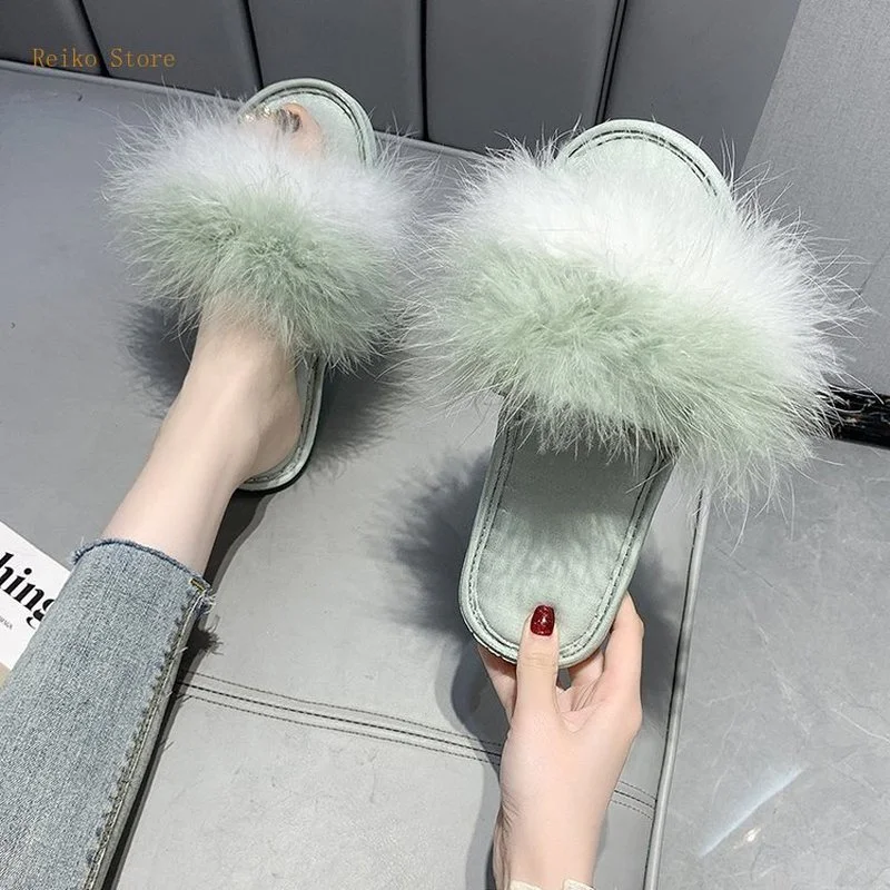 

Fluffy Slippers Women's Summer Wear Korean Students All-Match Flat Flip-Flops Women's Shoes Fashion New Summer Sandals
