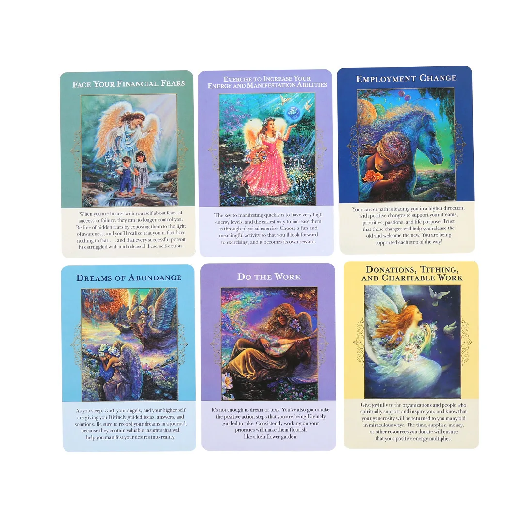 Angels Of Abundance Oracle Cards Tarot Card With English Guidebook Friend For Family Party Toys Board Game | Спорт и развлечения
