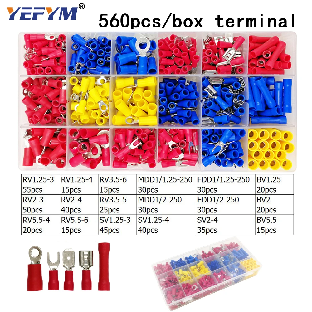 Трубчатые изолирующие обжимные клеммы YWFYM кольцевые штепсельная заглушка 2 8 4 6 3