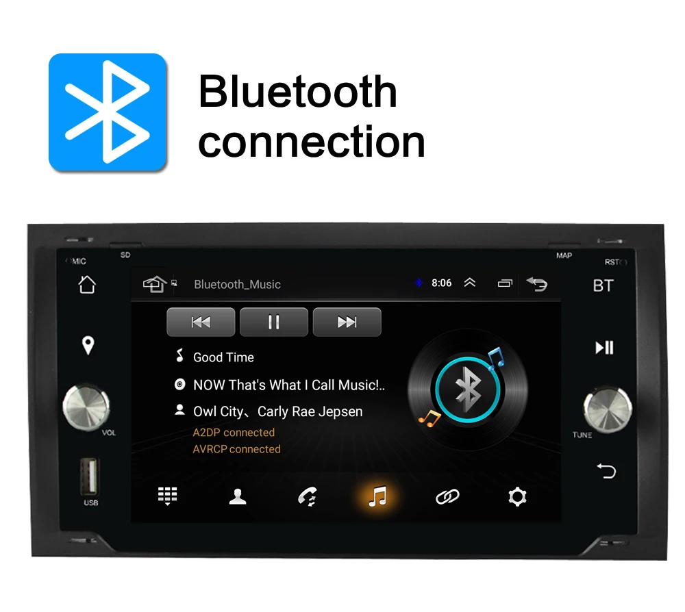 Автомобильный мультимедийный плеер Android 8 1 с Bluetooth для Ford Transit From Fiesta Focus/Focus2 Galaxy