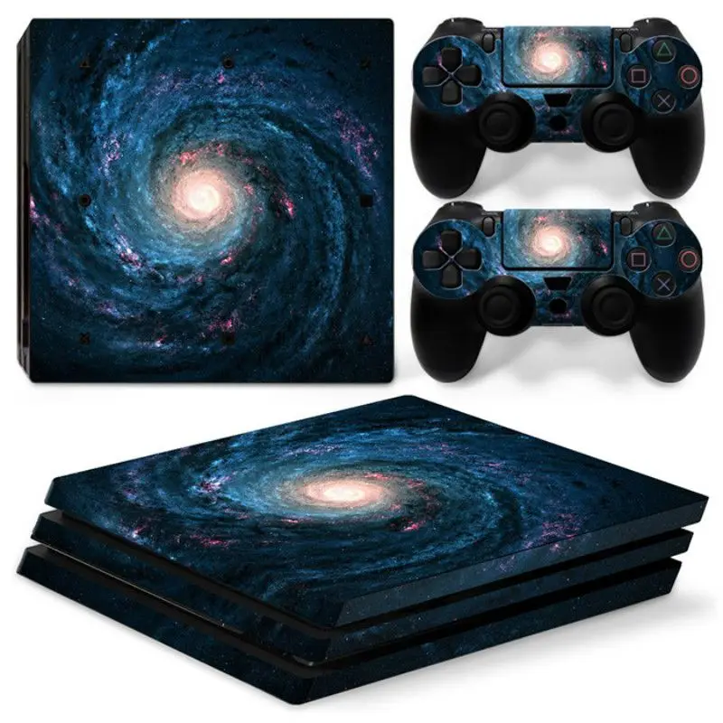 1 Звездное небо Viny Наклейка для PS4 Pro консоль+ 2 кожаная наклейка на контроллер для sony Playstation 4 Pro игровые аксессуары - Цвет: 1