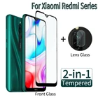 2 в 1 для Xiaomi Redmi 5 6 6a 7a 8 8a Pro Plus объектив камеры полное покрытие закаленное стекло Защита экрана стекло для Redmi 6 7 8 Pro