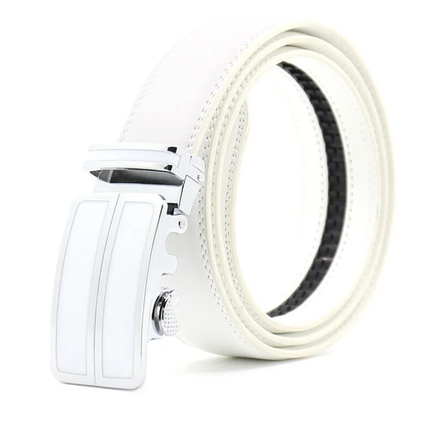 

Red\white\black\blue Men Automatic Buckle Belt Male Girdle Waistband Men Fashion Men Leather Belt Lendth:110-125cm,width:3.5cm