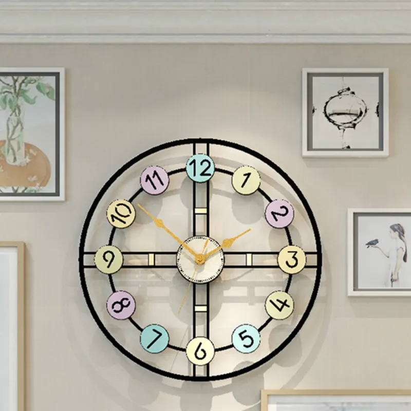 

Nordic Creative Wall Clocks Living Room Metal Separates Silent Clock Wall Modern Large Unique Montre Murale Home Decor EF50WC