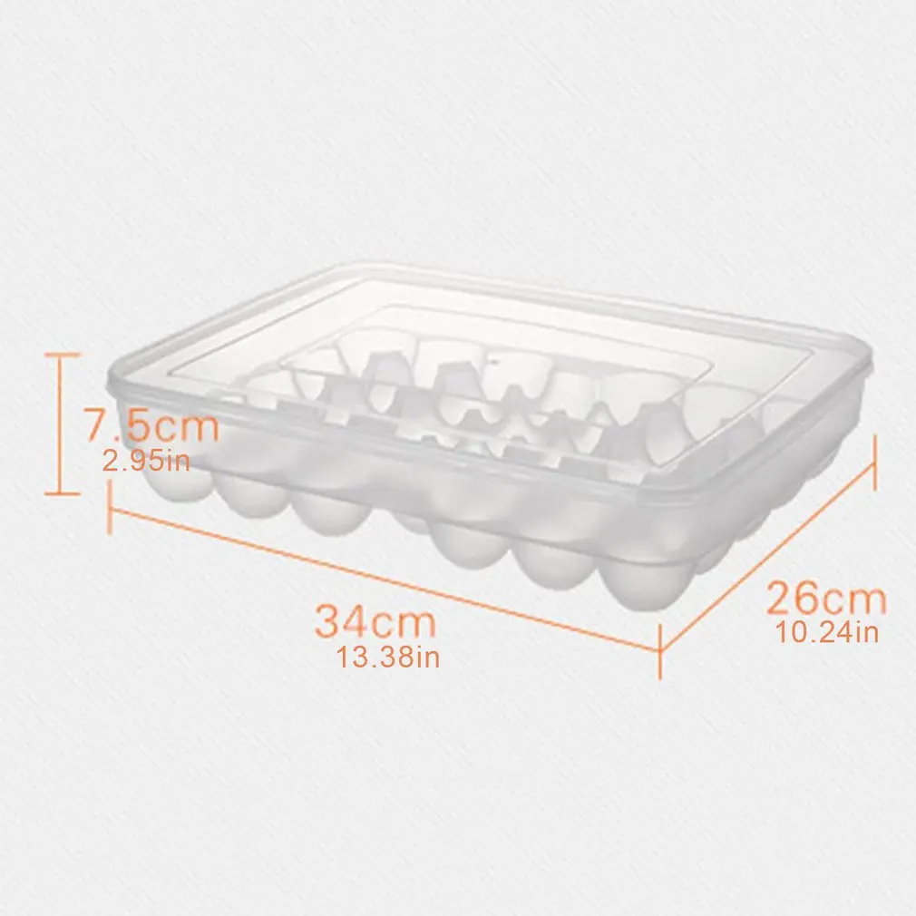 

1pc 34 Compartments Transparent Egg Storage Box Portable Wild Picnic Egg Organizer Kitchen Refrigerator Fresh Storage Supplies
