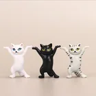 Украшения для танцующих кошек, держатель для ручек, черная кошка, тяжелая переноска, милая забавная кошка, настольный декор, Детские Подарочные игрушки ручной работы, 5,3 см