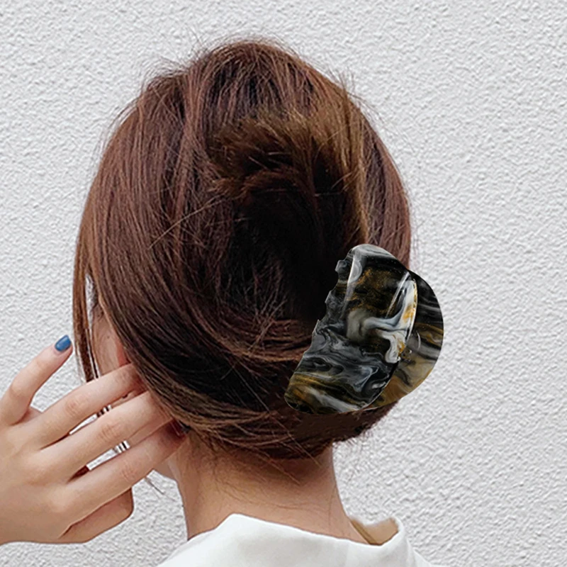 

Fashion Girl Hair Claw Acrylic Hairpins Retro Hair Clips Hair Accessories For Women Crab Clamp Make Up Hair Styling Tools