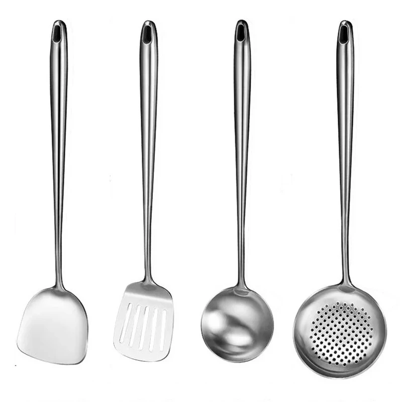 

304 Stainless Steel Spatula Extended Household Kitchen Appliance Cooking Spoon Leaky Spoon Cooking Shovel