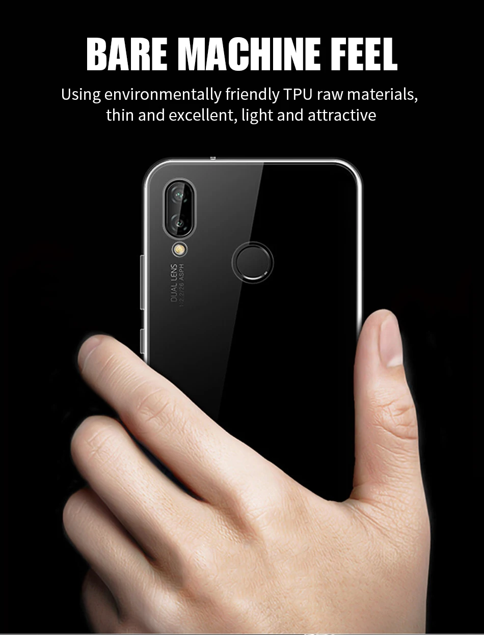 Силиконовая мягкая прозрачная Задняя накладка чехла из ТПУ для Honor V30 20 Pro Чехол для телефона Y6 Y9 чехол тонкий прозрачный для huawei Honor 9X20