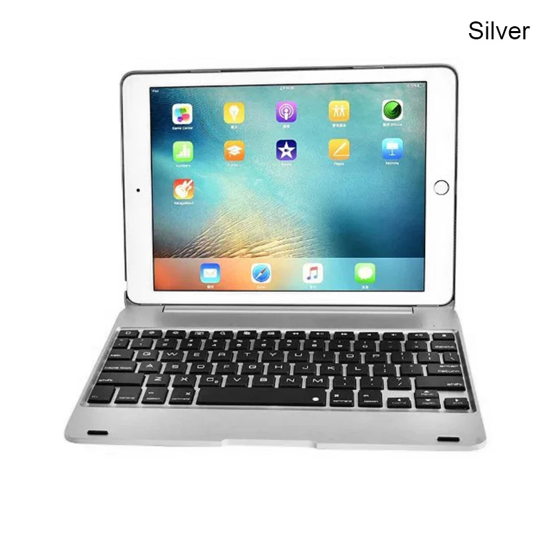 Алюминиевая Bluetooth клавиатура Folio чехол для iPad Air 2 Pro 9 7 дюйма PUO88 | Компьютеры и офис