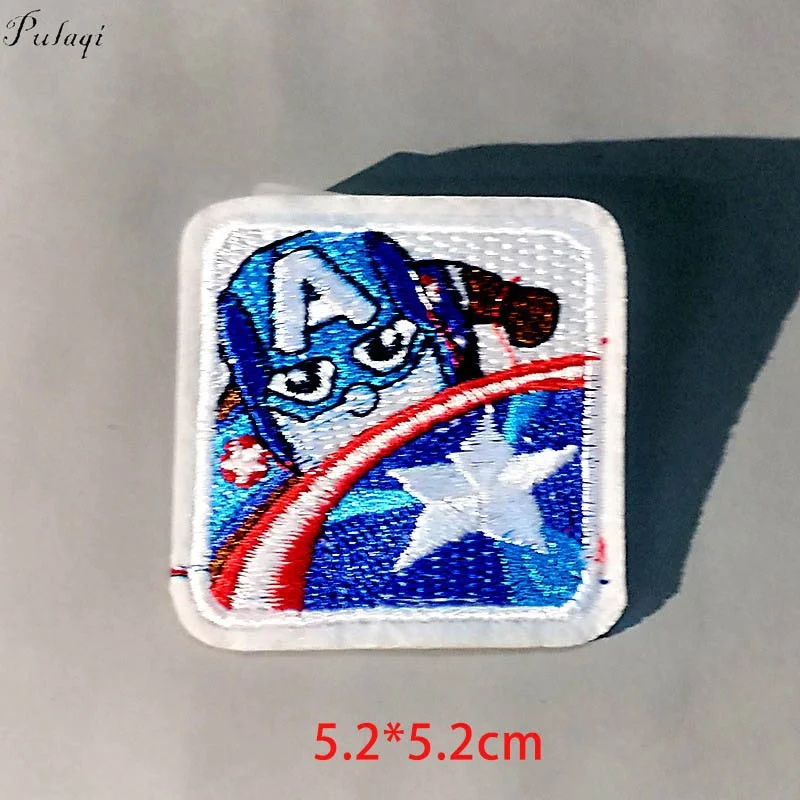 5P-PE4178CT Pulaqi Sequin Avengers Patch DIY Embroidered Patches For Clothing Sew On Patches Cartoon Marvel Stickers Badge Patch For Clothes - Цвет: 5P-PE4178CT