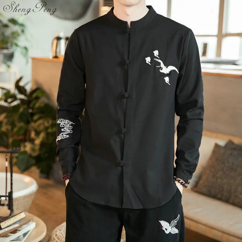 Традиционная китайская модель мужской китайский костюм Тан Мужская