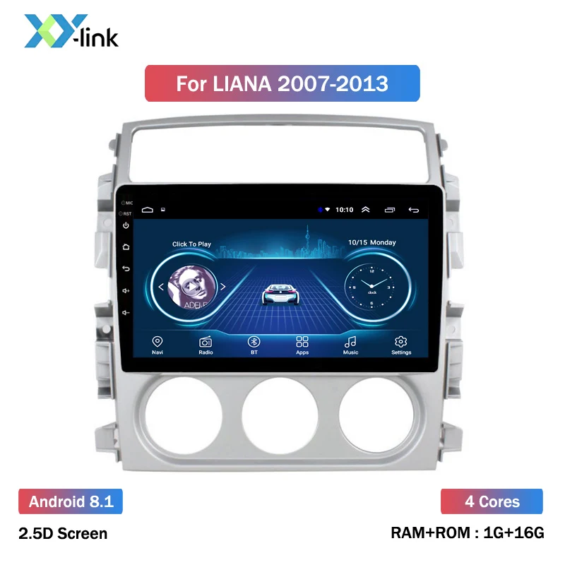 4 CORES 1G RAM 9 дюймов 2.5D ips Android 8,1 автомобильный DVD gps плеер для Suzuki Liana 2007-2013 автомобильный Радио Стерео головное устройство навигация - Цвет: 4 CORES 1G RAM