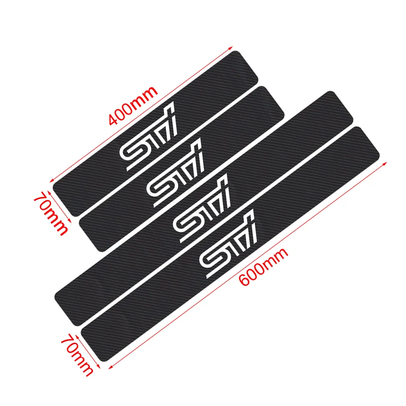Car Styling 4pcs/Lot Carbon Fiber door Sill Protector Sticker for SUBARU LEGACY Forester Outback Rally WRX WRC XV accessories | Автомобили