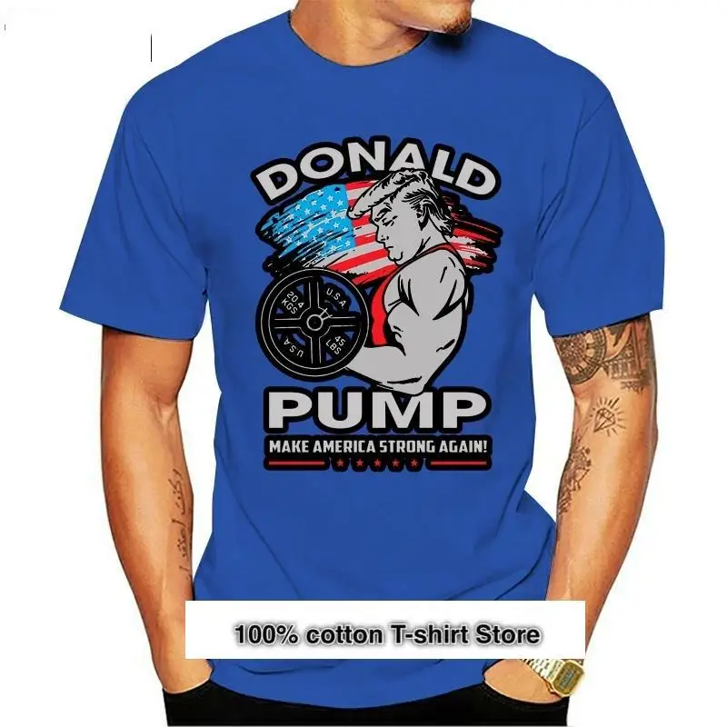

Camiseta de Дональд насос New America Strong para hombre, camisa de desjos animados, унисекс, divertida, a la moda