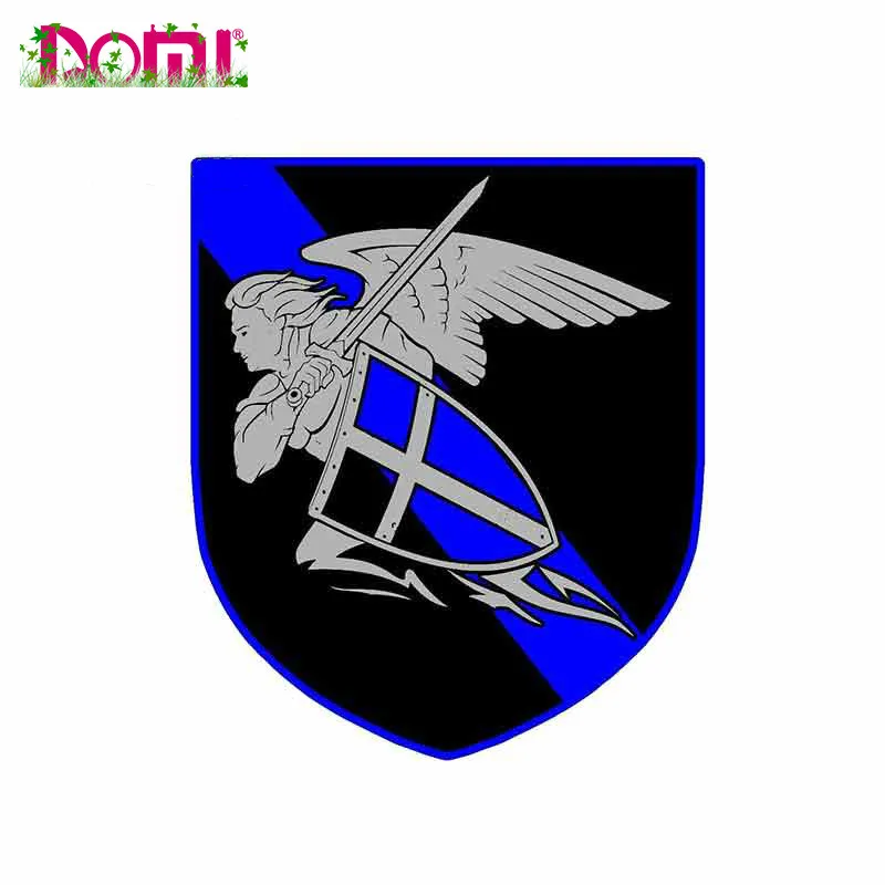 

Saint Michael Blue Line Police Shield Law Enforcement Olorful Car Sticker Windshield Bumper Motorcycle Decal Cover Waterproof