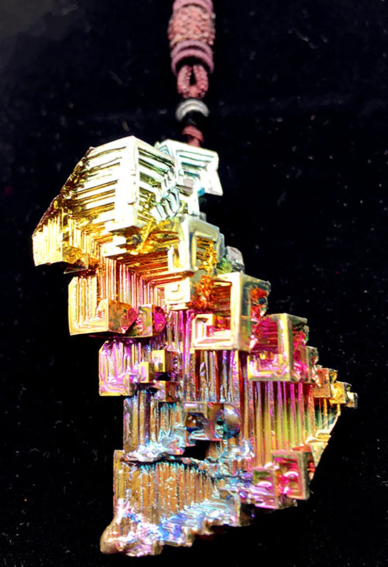 

48g Rare!!!!German bismuth pendant with natural quartz crystal.Drop shipping