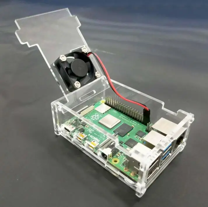 Горячий Raspberry Pi 4 алюминиевый корпус прозрачный акриловый чехол Корпус коробка с