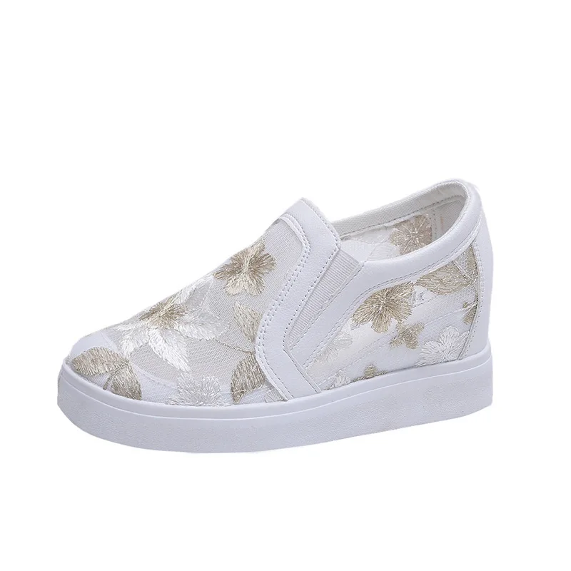 

Summer Shoes Ladies Slip-on Female Footwear Round Toe Casual Sneaker 2021 Slip On Dress New Cross Small Solid Basic Lace-Up Bond
