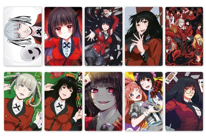 10 шт. аниме периферийный Kakegurui Jabami Yumeko матовая карта чемодан гитара Чемодан