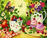 5d diy square diamond painting flower landscape cartoon afternoon tea full round diamond embroidery cross stitch holiday gifts
