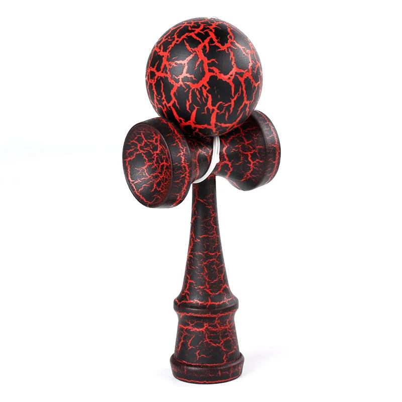 red in black Обычный профессиональный шар Kendama, деревянные игрушки для улицы, умелый шар для жонглирования, игрушка для снятия стресса, Игрушки для раннего образования для детей - Цвет: red in black