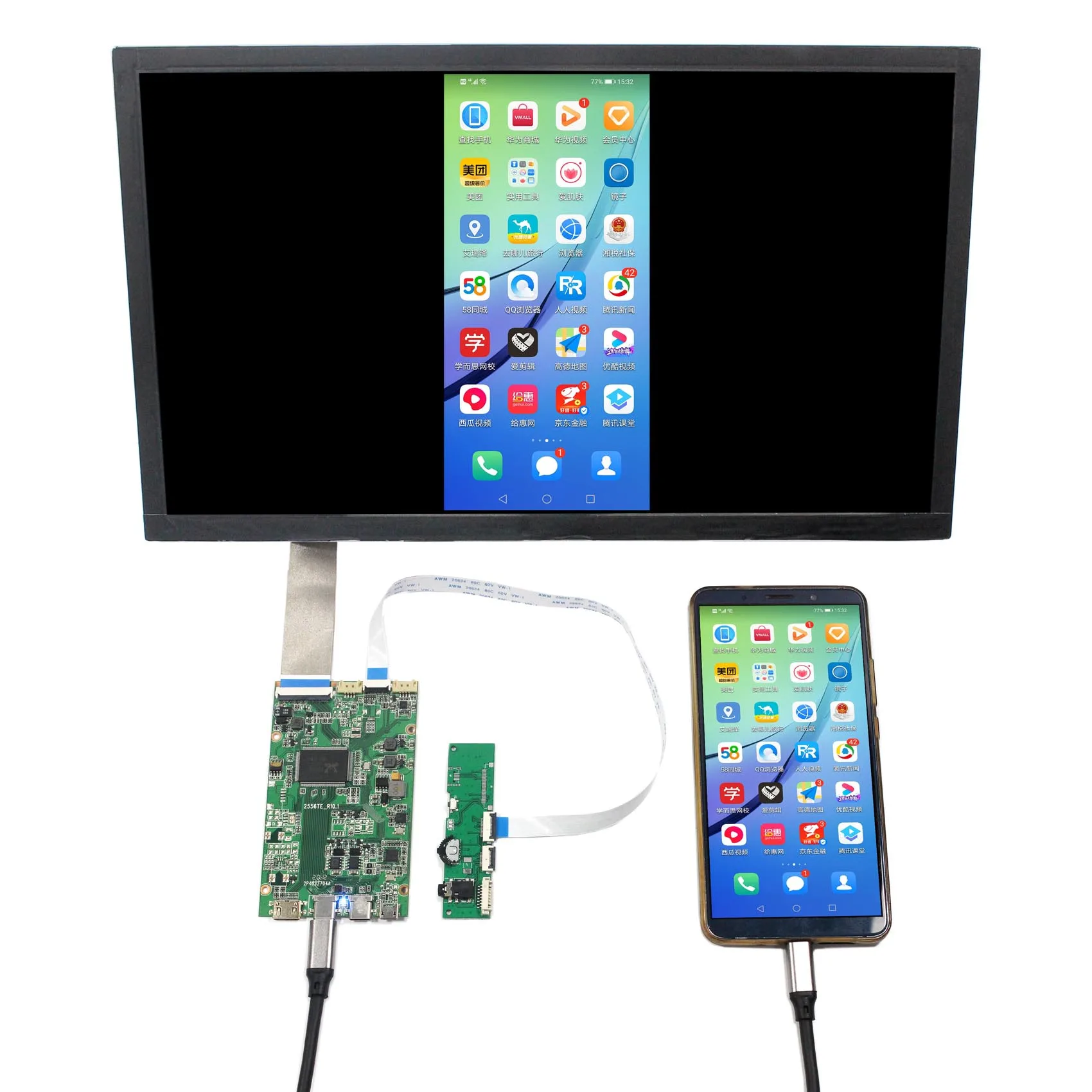 2K 13 3 дюйма Φ x фотографический экран ноутбука с ЖК-платой H DMI Type C