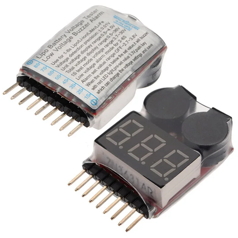 10 шт. 1-8S зуммер сигнализация Lipo/li-ion батарея индикатор низкого напряжения памяти