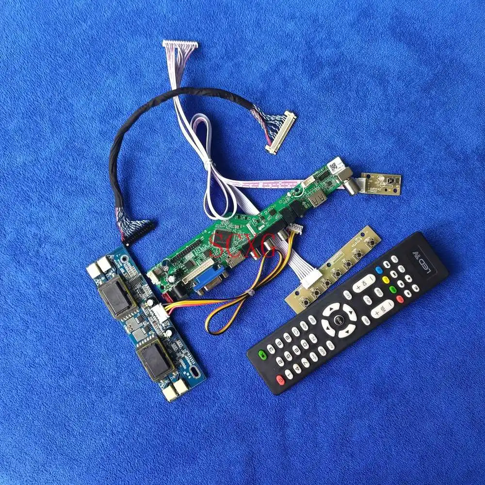

Analog Signal 1680*1050 4CCFL Display drive card LVDS 30-Pin For CLAA220WA01/MT216WW01/M210W1-L01 kit HDMI-compatible VGA AV USB