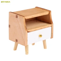 1pc 112 dollhouse wooden miniature bedside cupboard mini furniture table miniature furniture model