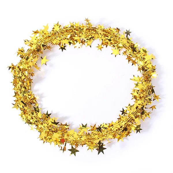 Star Wire Garlands Decorative Glittering Tinsel Garland Wreath 5 Colors Choices | Дом и сад