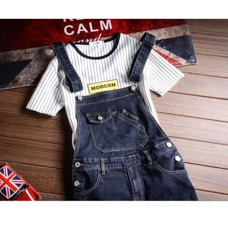 Короткие джинсы 2020 новый мужской джинсовый костюм короткие синие джинсовые