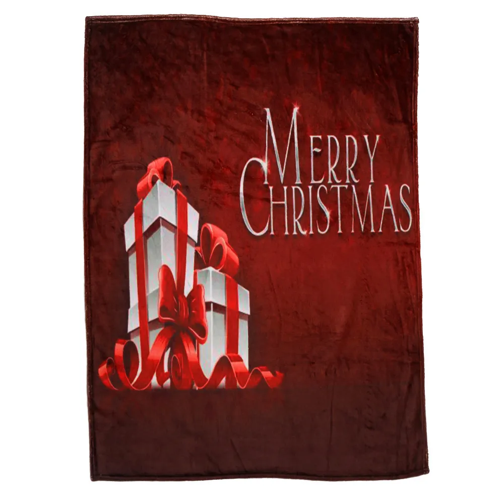 I OUNEED Christmas Blanket Flannel Fabric Sofa Bed Blanket 150x200CM Warm Soft Throw Travel Patchwor Winter Bedspread Blanket#45 - Цвет: I