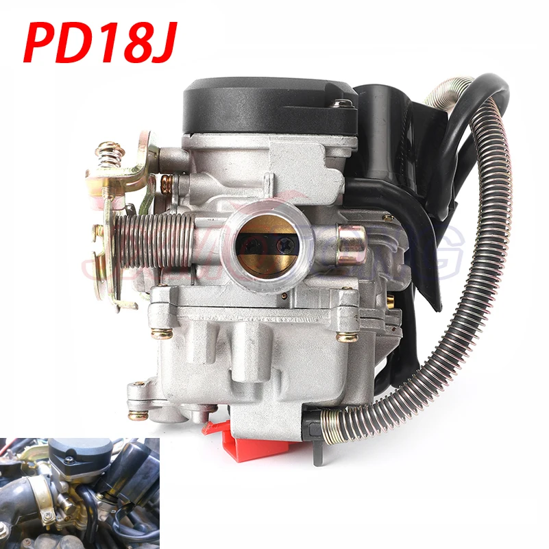 

PD18J 18mm Big Bore Carb CVK Motorcycle Carburetor for Chinese GY6 50cc 60cc 80cc 100cc 139QMB 139QMA Scooter Moped ATV Go-Kart