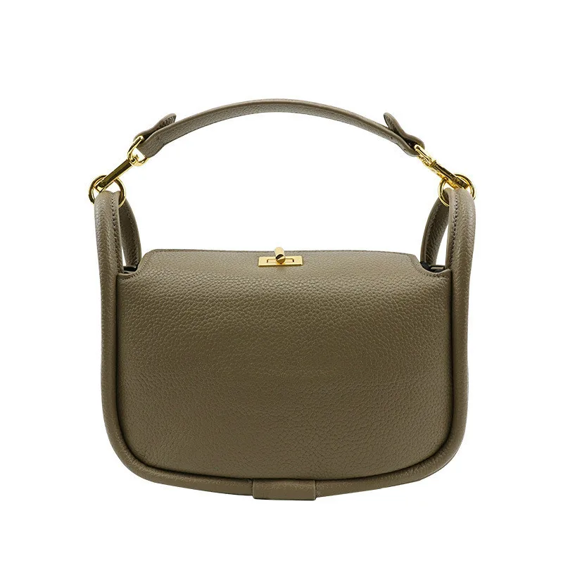 Роскошная Брендовая женская сумка на плечо с подушкой цвет хаки черный через