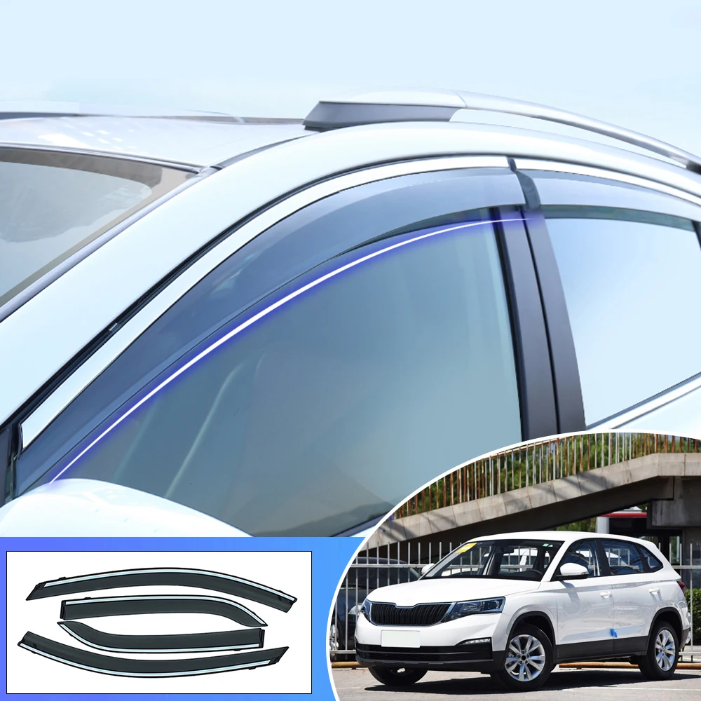 Автомобильный Стайлинг ABS дымчатые оконные козырьки для SKODA KAMIQ автомобильные