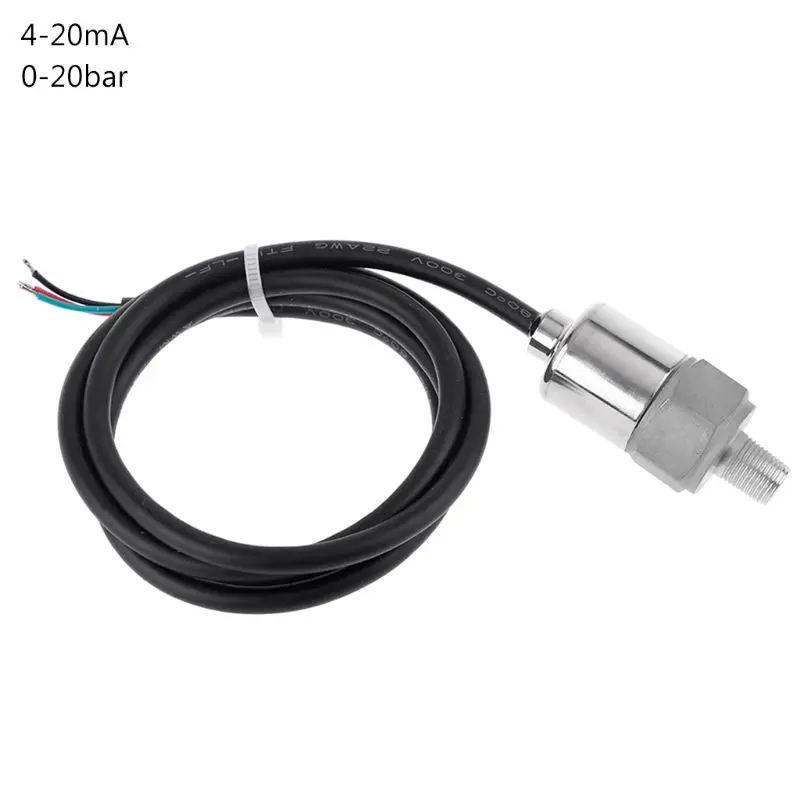 

0-10/20/30bar Pressure Transmitter Transducer Sensor Oil Water 1/8" Input 8-32V 12V 24V DC Output 4-20mA