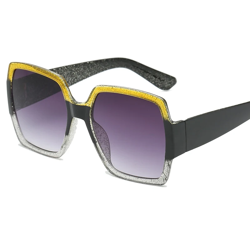 Модные солнцезащитные очки Брендовые женские 2018 квадратные леопардовые большие