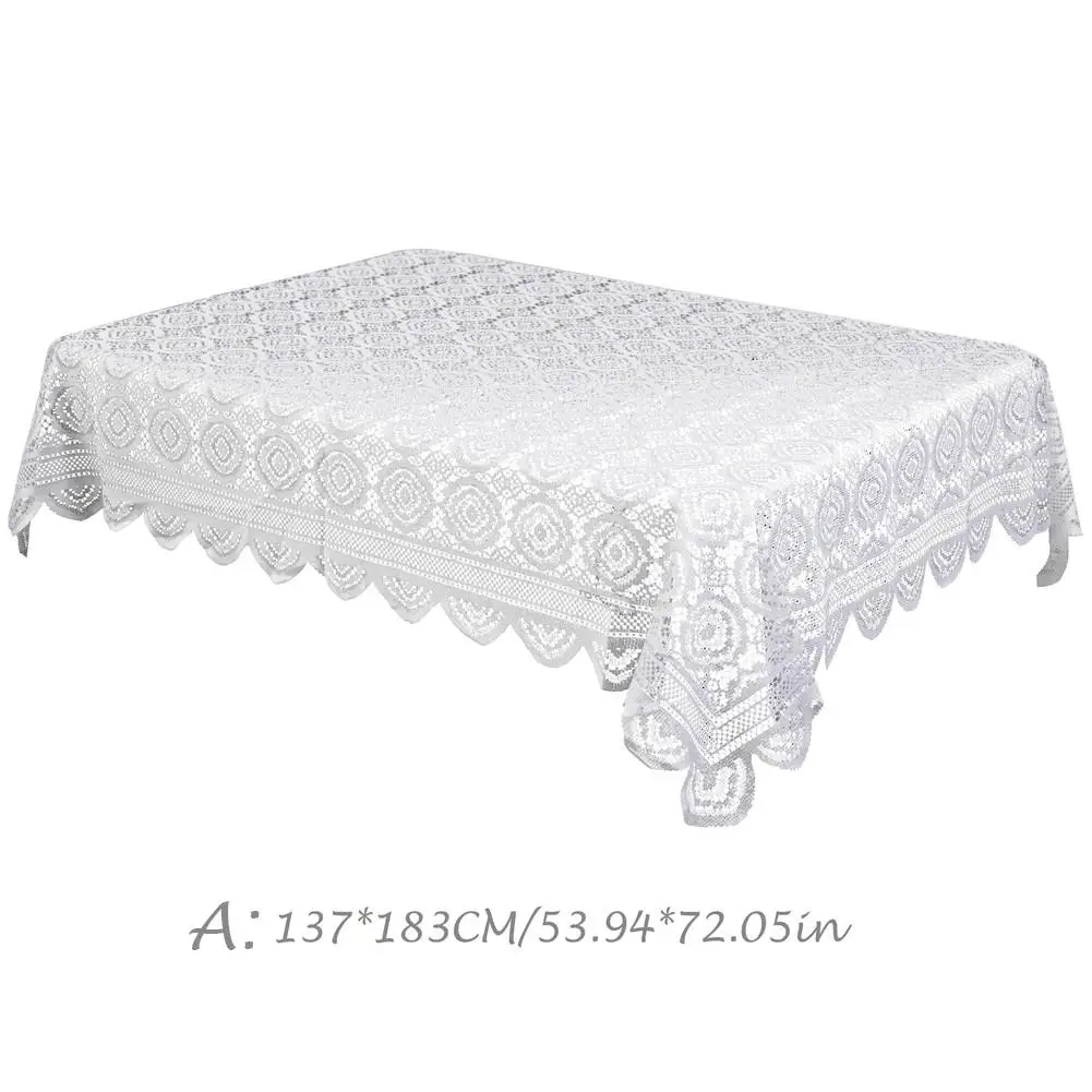 

New Home Textile Knit Daisy Flower Pattern Rectangular Round Lace Tablecloth Home & Living Decor