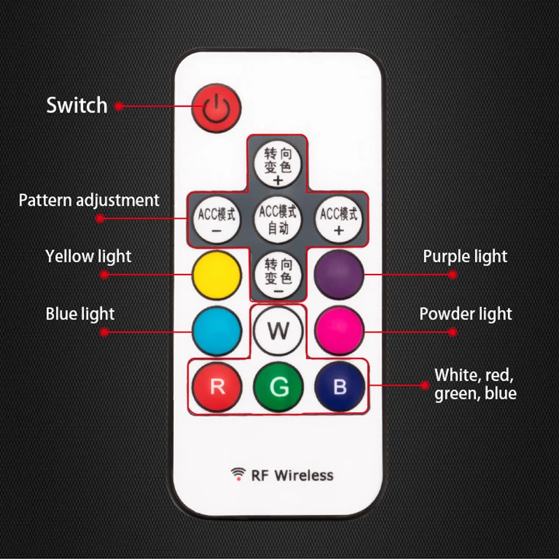 Автомобильная RGB подсветка детская декоративная лампа APP/дистанционное