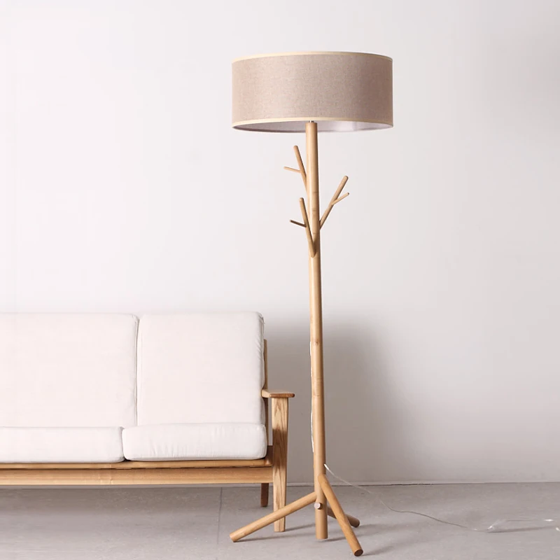 

Постмодерн деревянный тканевый СВЕТОДИОДНЫЙ торшер для гостиной, отеля, напольные светильники, освещение для спальни, кабинета, офиса, дома...