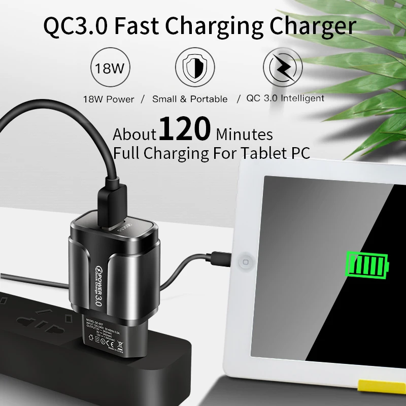 uslion quick charge qc 3 0 usb us eu charger universal mobile phone charger wall fast charging adapter for iphone samsung xiaomi free global shipping