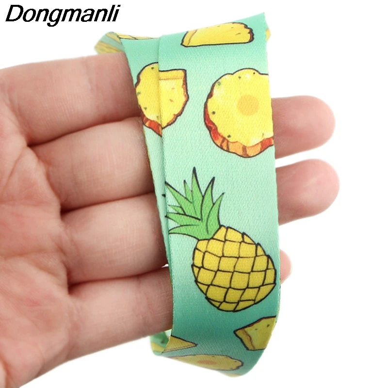 

O443 Cute Fruit Lemon Lanyard Keychain Lanyards for Key Badges ID Cell Phone Rope Neck Straps Accessories Gifts 1pcs