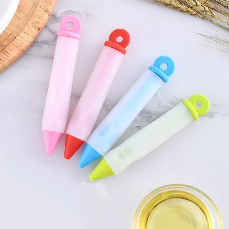 

Silicone Food Writing Pen Chocolate Decorating tools Cake Mold Cream cup cookie Icing Piping Pastry Nozzles kitchen accessories