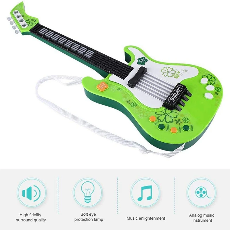 Гитарная игрушка многофункциональная детская бас гитара электрическая