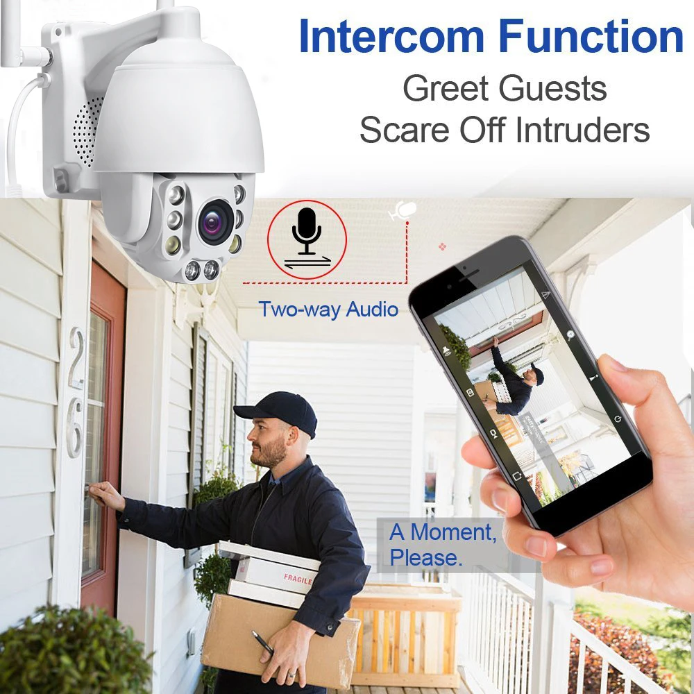 Мини PTZ скоростная купольная IP камера 1080P HD уличная беспроводная Wifi