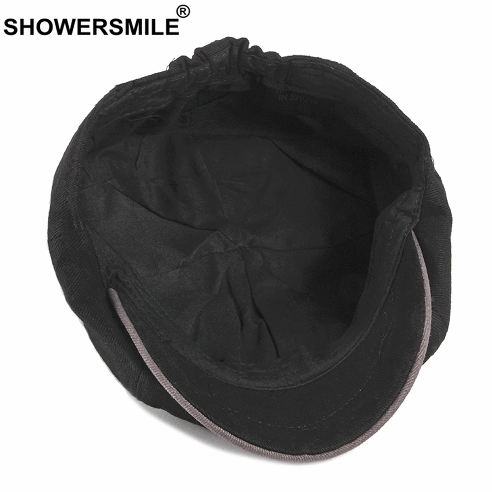 Мужской восьмиугольный берет SHOWERSMILE хлопковый в британском стиле пэчворк