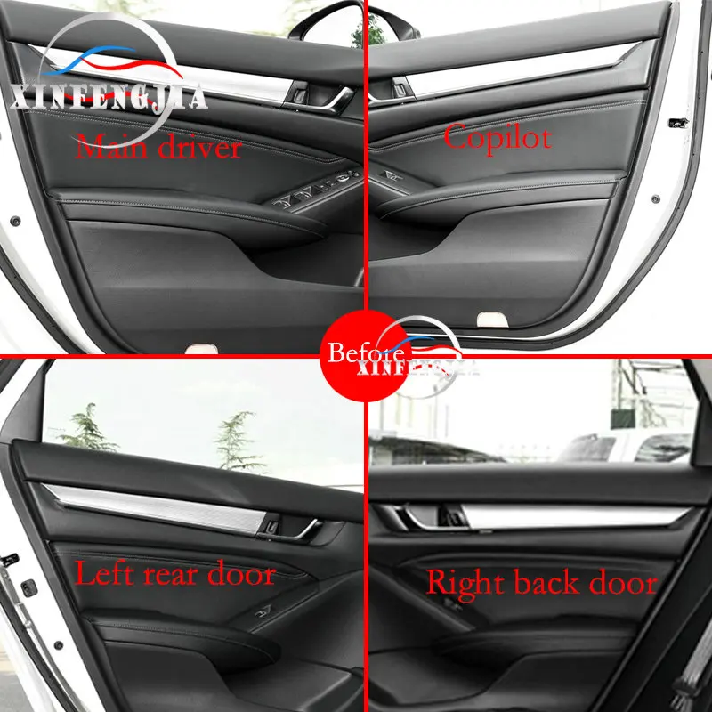 Для Honda Accord 18-19 4x карбоновое волокно цвет межкомнатные дверные молдинги полоса