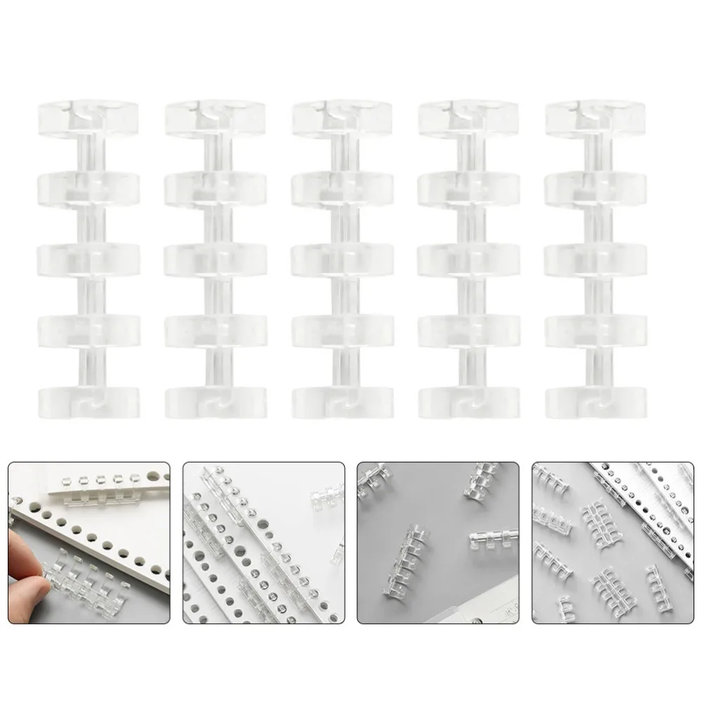 

10Pcs Loose Leaf Binders Scrapbook Book Clips Five-hole Segmented Binders (As Shown)