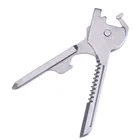 6 в 1 из нержавеющей стали для повседневного использования многофункциональный брелок для ключей использование кемпинга швейцарский карманный нож для выживания Utili-Key многофункциональный нож для ключей
